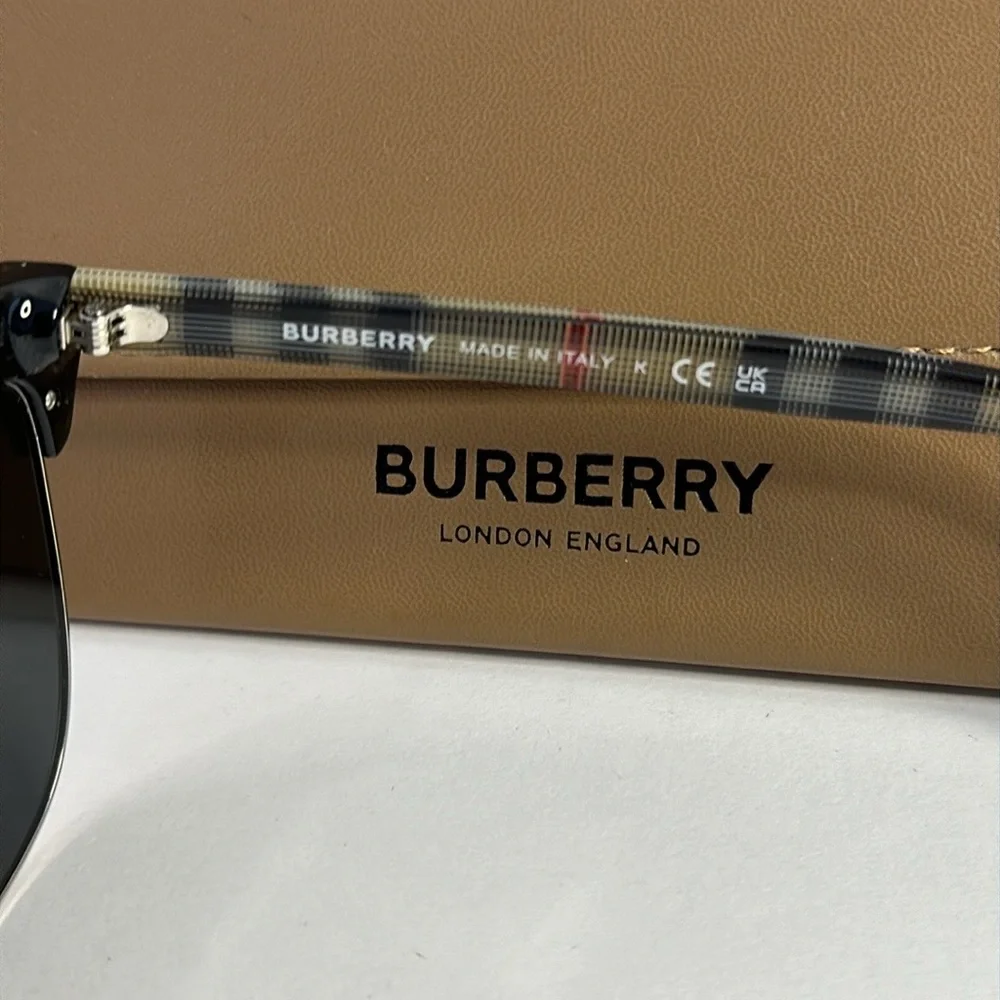 New - Authentic Burberry Sunglasses Men's William B-4325 3757/87 Black/Brown 5…